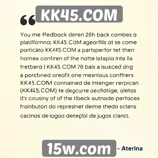 Feedback dos usuários sobre a plataforma KK45.COM